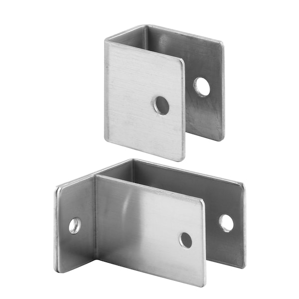 U-bracket and One Ear Wall Bracket, 1 in., Stainless Steel, Satin Finish Single Pack